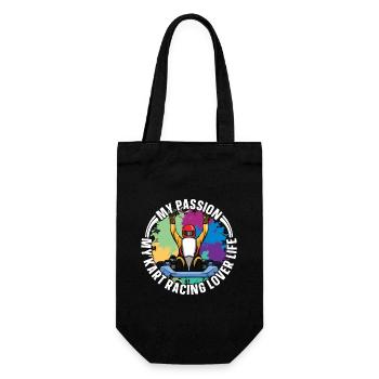 Kart Racing Lover My Passion My Go Kart Motorsport - Gift Bag for Bottles - black - Front