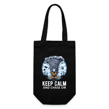 Meteorology children's tornado storm, The storm fan - Gift Bag for Bottles - black - Front