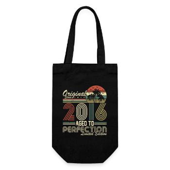 2016 Birthday 2016 Born In 2016 Birthday - Gift Bag for Bottles - black - Front