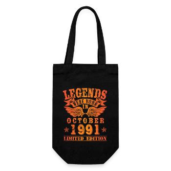Les légendes sont nées en octobre 1991 - Sac à bouteille - noir - Devant