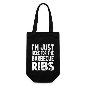 Drôle de dicton de côtes levées au barbecue - Sac à bouteille - noir - Devant