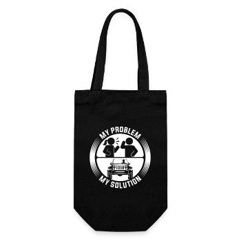 Off-Road Racing Lover My Problem My Pictogram Dad - Gift Bag for Bottles - black - Front