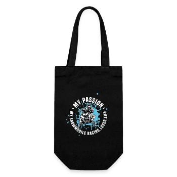 Amateur de courses de motoneige Ma passion Mon sport d’hiver - Sac à bouteille - noir - Devant
