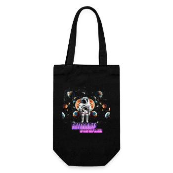 Astro Cow Cosmic style with our Astro Cow Shirt - Geschenkbeutel für Flaschen - Schwarz - Vorne