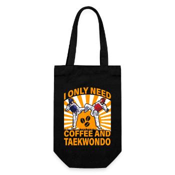 Je n’ai besoin que de café et de taekwondo - Sac à bouteille - noir - Devant