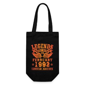 Les légendes sont nées le jour de l'anniversaire de février 1992 - Sac à bouteille - noir - Devant
