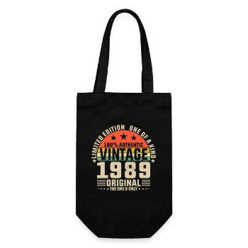 Unique 1989 Vintage Retro Design - Gift Bag for Bottles - black - Front