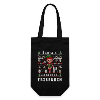 Noël moche LE COIFFEUR PRÉFÉRÉ DU PÈRE NOËL - Sac à bouteille - noir - Devant