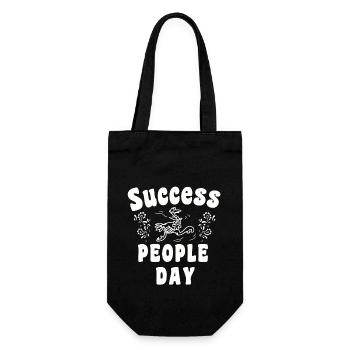 Success Day - Gift Bag for Bottles - black - Front