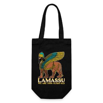 Lamassu Mesopotamia Babylon Deity Antique - Gift Bag for Bottles - black - Front