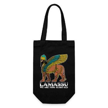 Lamassu Mesopotamia Babylon Deity Antique - Gift Bag for Bottles - black - Front
