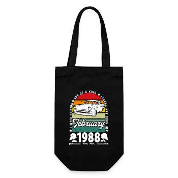 Anniversaire février 1988, Vintage février 1988. - Sac à bouteille - noir - Devant