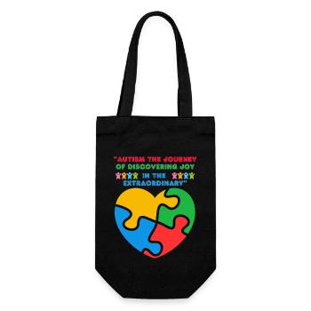 Autism - Gift Bag for Bottles - black - Front
