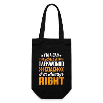 Je suis un papa et un entraîneur de taekwondo, j’ai toujours raison - Sac à bouteille - noir - Devant