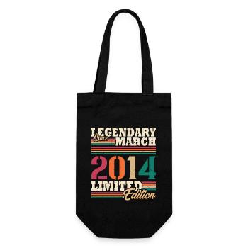 Vintage 2014 Mars Cadeau Anniversaire Rétro - Sac à bouteille - noir - Devant
