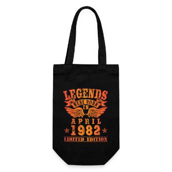 Les légendes sont nées en avril 1982 - Sac à bouteille - noir - Devant