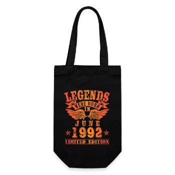 Les légendes sont nées le jour de l'anniversaire de juin 1992 - Sac à bouteille - noir - Devant