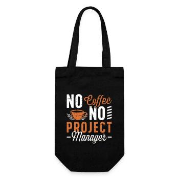 Project Manager No Coffee No Manager Coffee Lover - Gift Bag for Bottles - black - Front