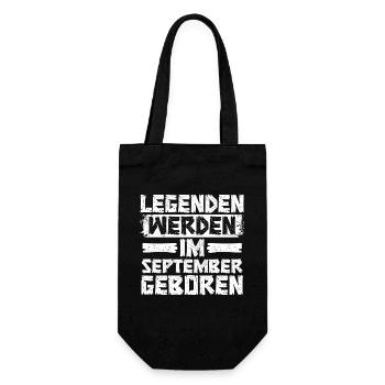Legends are born in September - Gift Bag for Bottles - black - Front