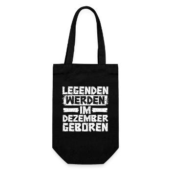 Legends are born in December - Gift Bag for Bottles - black - Front