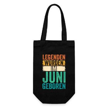 Legends were born in June - Gift Bag for Bottles - black - Front