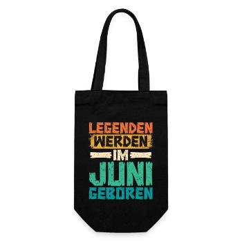 Legends are born in June - Gift Bag for Bottles - black - Front
