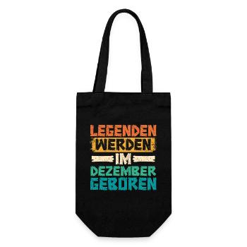 Legends are born in December - Gift Bag for Bottles - black - Front