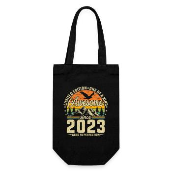Design créatif de l’anniversaire du Nouvel An 2023 - Sac à bouteille - noir - Devant