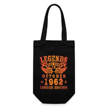 Legends sont nés en Octobre 1962 Anniversaire - Sac à bouteille - noir - Devant
