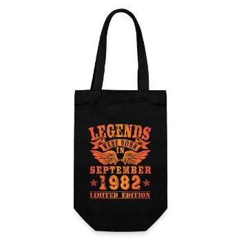 Legends sont nés en Septembre 1982 Anniversaire - Sac à bouteille - noir - Devant
