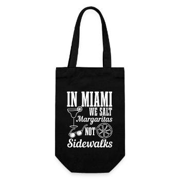 Miami Florida USA - Geschenkbeutel für Flaschen - Schwarz - Vorne