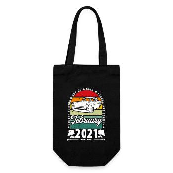 Anniversaire février 2021, Vintage février 2021. - Sac à bouteille - noir - Devant