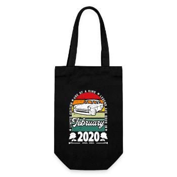 Anniversaire février 2020, Vintage février 2020. - Sac à bouteille - noir - Devant