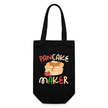 Pancake Lover Kids Pancake Maker - Geschenkbeutel für Flaschen - Schwarz - Vorne