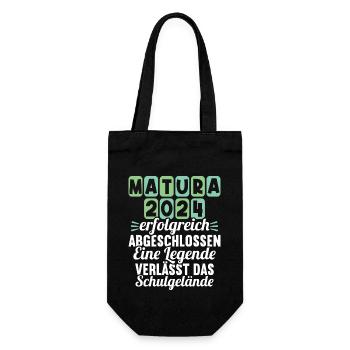 Matura Young Girls Women and Men Matura 2024 - Gift Bag for Bottles - black - Front