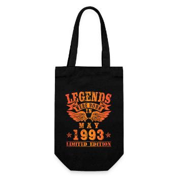 Legends were born in Mai 1993 Geburtstag - Geschenkbeutel für Flaschen - Schwarz - Vorne