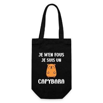 Humour Capybara - Sac à bouteille - noir - Devant