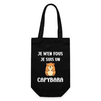 Humour Capybara - Sac à bouteille - noir - Devant