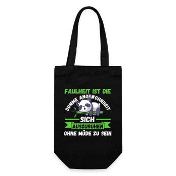 Panda Morning Grouch Laziness Chilling Lazy Long Sleeper - Gift Bag for Bottles - black - Front
