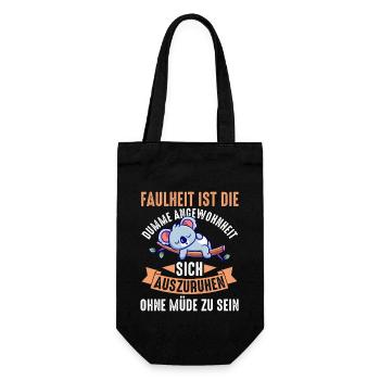 Koala Morning Grouch Laziness Chilling Lazy Long Sleeper - Gift Bag for Bottles - black - Front