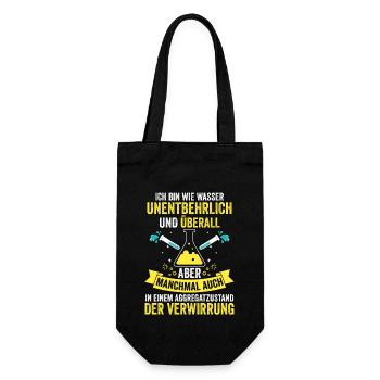 Chemiker Wissenschaft Physik Chemie - Geschenkbeutel für Flaschen - Schwarz - Vorne