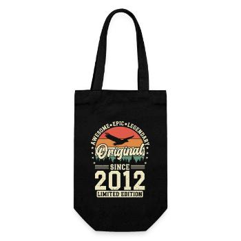 Vintage 2012 aged to perfection - Gift Bag for Bottles - black - Front