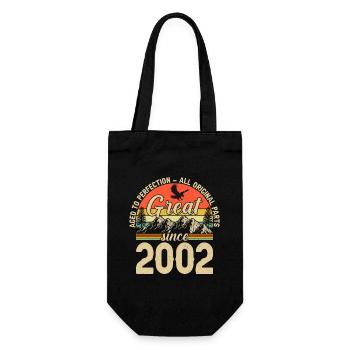 Vintage 2002 aged to perfection - Sac à bouteille - noir - Devant