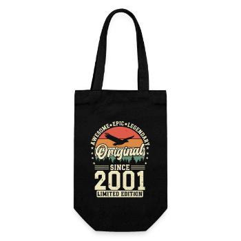 Vintage 2001 aged to perfection - Gift Bag for Bottles - black - Front