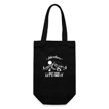 Adventure out there Let's find it Camping - Gift Bag for Bottles - black - Front
