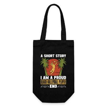 Beach Volleyball A Short Story I Am A Volleyball Player - Gift Bag for Bottles - black - Front