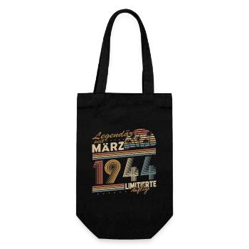 Legendary Since March 1944 Gift Birthday - Gift Bag for Bottles - black - Front