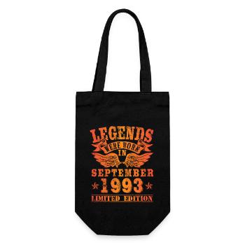 Legends were born in September 1993 Geburtstag - Geschenkbeutel für Flaschen - Schwarz - Vorne