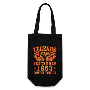 Legends were born in September 1953 Birthday - Gift Bag for Bottles - black - Front