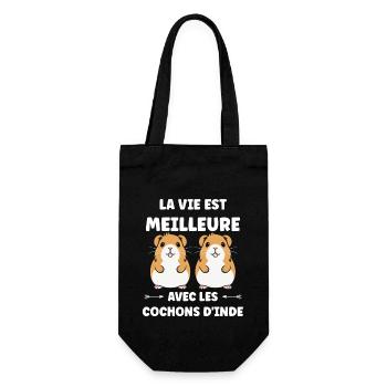 Humour cochon d'ine - Sac à bouteille - noir - Devant